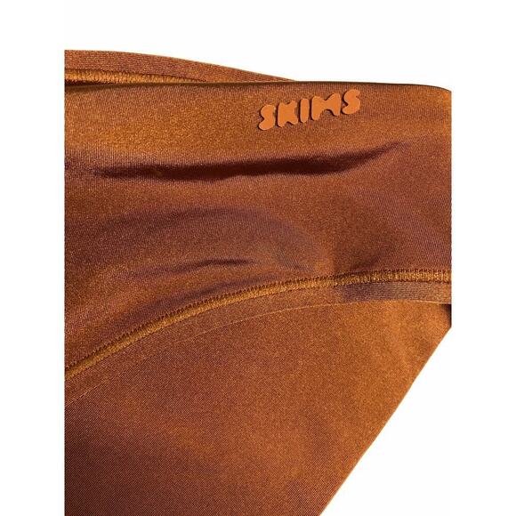 SKIMS Shine Foundations Cheeky Brief Bronze Brown NWT Size 4X - Picture 6 of 9